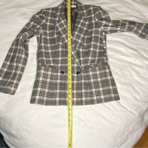 Cool Vintage black and  cream Mister Leonard Blazer wool double breasted stylish - Picture 9 of 11